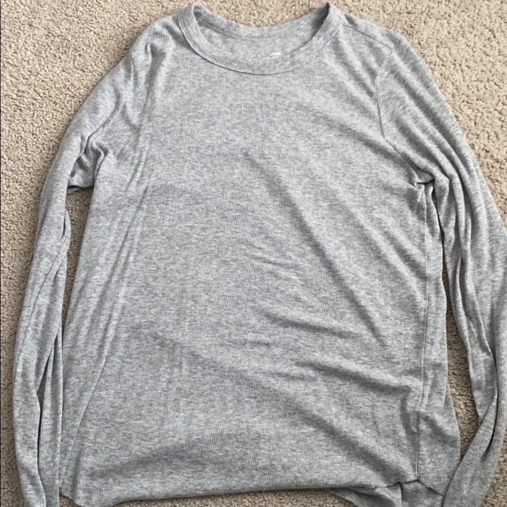 Aerie real soft long sleeve grey shirt